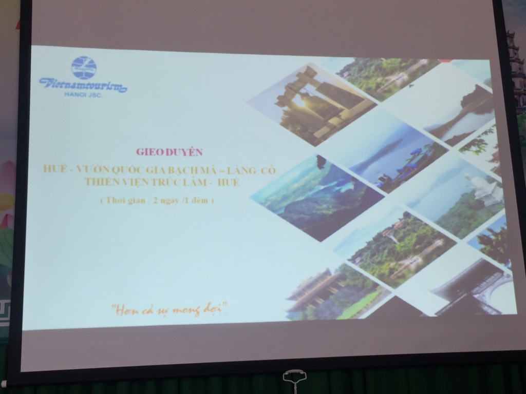 Một trong những tour du lịch được CTCP DLVN - HN tại Huế giới thiệu tại Hội thảo