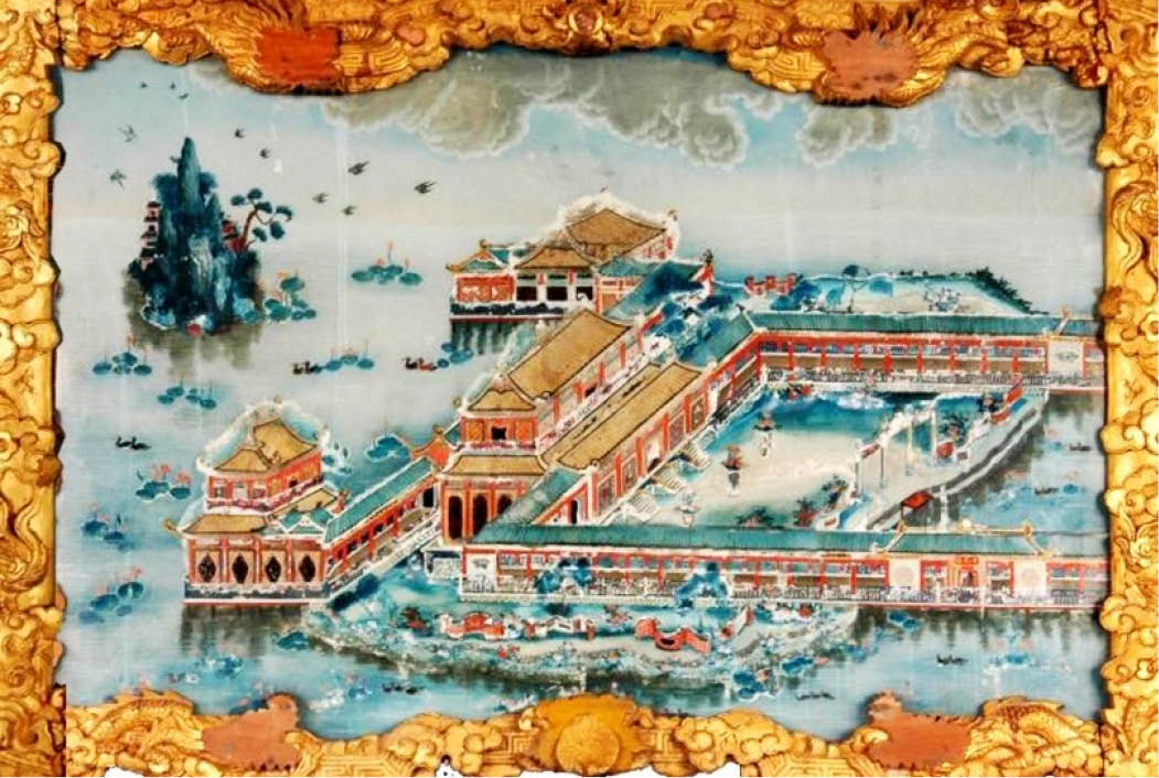 Mẫu tranh cảnh đẹp chùa Thiên Mụ AmiA H123  Tranh AmiA
